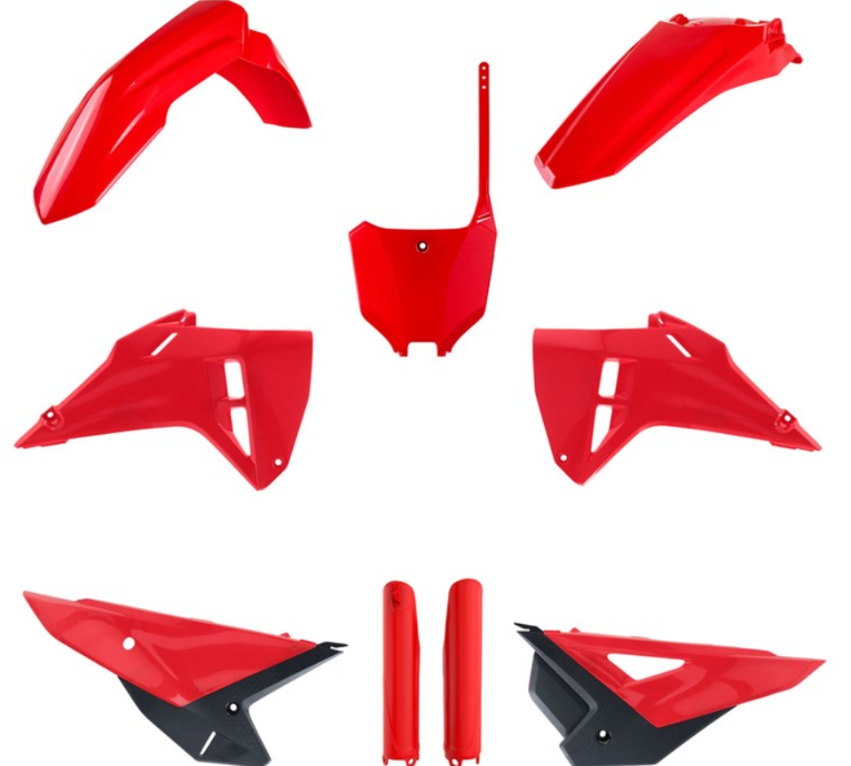 BOX KIT INC FORK GUARDS HONDA CRF250R 2025, CRF450R 2025. CLICK FOR COLOUR OPTIONS.