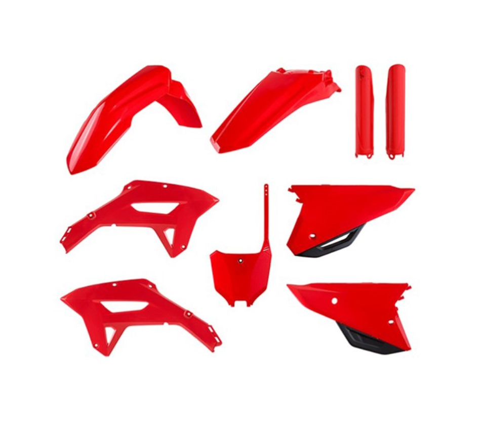 BOX KIT INC FORK GUARDS HONDA CRF250RX 22-24, CRF450RX 21-24. CLICK FOR COLOUR OPTIONS.