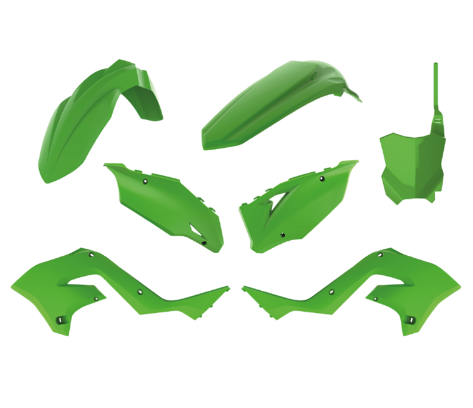 BOX KIT KAWASAKI RESTYLE KX125-250 03-08, RESTYLE TO KXF 20-24. CLICK FOR COLOUR OPTIONS.