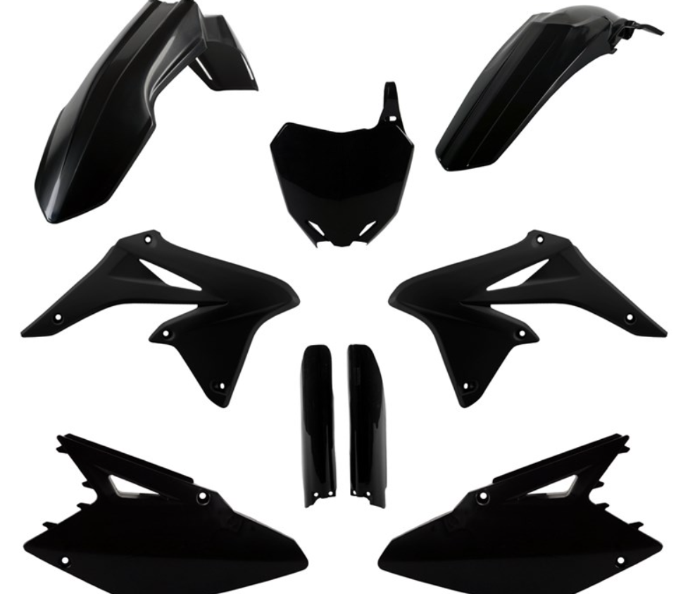 BOX KIT INC FORK GUARDS SUZUKI RM-Z250 10-18 BLACK