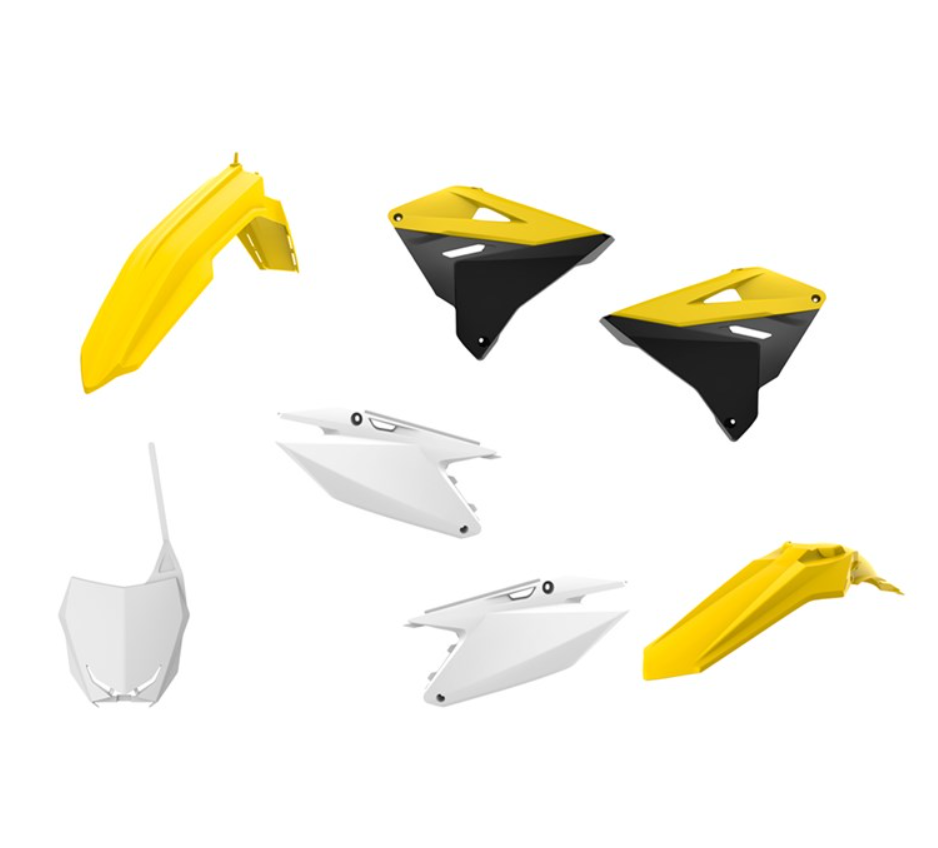 BOX KIT SUZUKI RESTYLE RM125-250 01-08 RESTYLING TO RM-Z 2022 STYLE. CLICK FOR COLOUR OPTIONS.