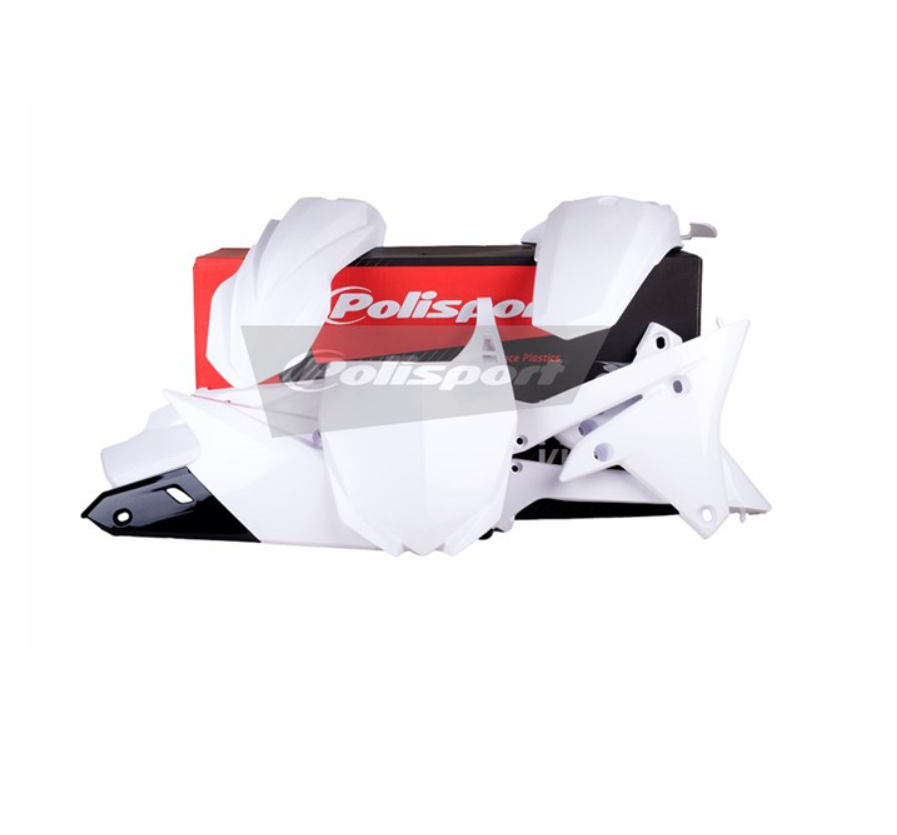 BOX KIT INC FORK GUARDS YAMAHA YZ250F 14-18, YZ450F 14-17 WHITE